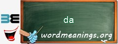 WordMeaning blackboard for da